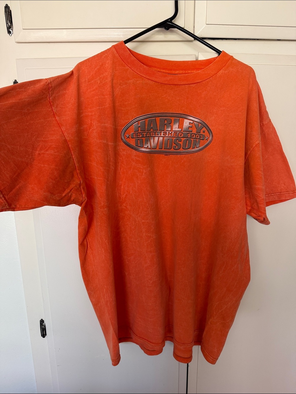 Harley-Davidson Orange Short Sleeve Logo Tee